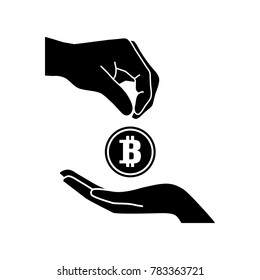 bitcoin accumulation Vector icon. Flat design style