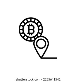 Bitcoin Address icon in vector. Logotype