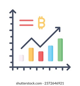 Bitcoin analysis vector design isolated on white background