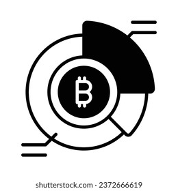 Bitcoin analysis vector design isolated on white background