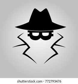 Bitcoin anonymous isolated object black on gray background