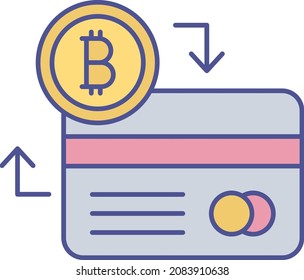 Icono de vector aislado de Bitcoin Atm que puede modificar o editar fácilmente

