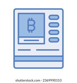 Bitcoin atm machine vector design ready for premium download