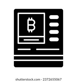 Bitcoin atm machine vector design ready for premium download