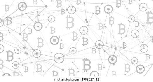 Bitcoin background.Virtual cryptocurrency.Digital money.Abstract lines.Vector illustration.