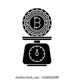 Bitcoin balance vector icon