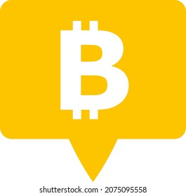Bitcoin banner icon with flat style. Isolated vector bitcoin banner icon image on a white background.