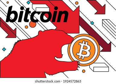 bitcoin bearish damage hurt, cryptocurrency, correction,