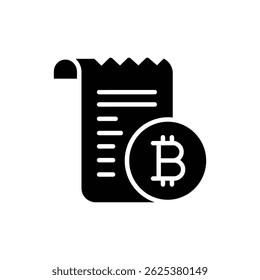 Bitcoin detrás del Comprobante de transacciones que representa el historial de pagos