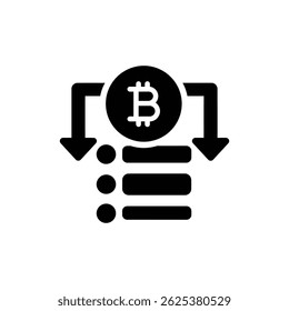 Bitcoin Entre Icônes De Menu Déroulant Représentant Des Choix Numériques