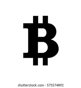 Bitcoin black icon.