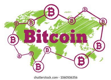 Bitcoin Block Chain World Map