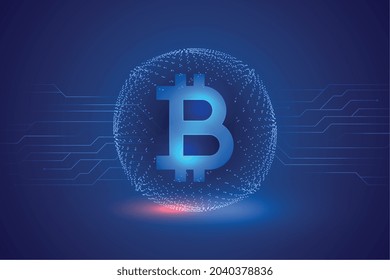 bitcoin blockchain digital cryptocurrency concept background