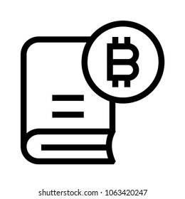 bitcoin book Vector Icon
