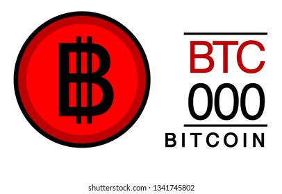 Bitcoin, BTC, B Banking Currency icon typography logo banner set isolated on background. Abstract concept graphic element. Collection of currency symbols ISO 4217 signs used in different countries