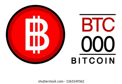 Bitcoin, BTC, B Banking Currency icon typography logo banner set isolated on background. Abstract concept graphic element. Collection of currency symbols ISO 4217 signs used in different countries