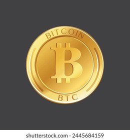 Bitcoin BTC coin icon design