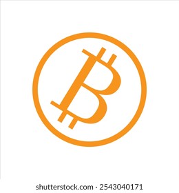 Bitcoin BTC logotipo de Vector de criptomoneda, logotipo de Tecnología de cadena de bloques, signo de icono de Bitcoin, logotipo de Vector de criptomoneda, símbolo negro de criptomoneda sobre fondo blanco, símbolo de criptomoneda