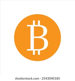 Bitcoin BTC logotipo de Vector de criptomoneda, logotipo de Tecnología de cadena de bloques, signo de icono de Bitcoin, logotipo de Vector de criptomoneda, símbolo negro de criptomoneda sobre fondo blanco, símbolo de criptomoneda