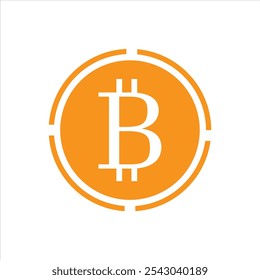 Bitcoin BTC logotipo de Vector de criptomoneda, logotipo de Tecnología de cadena de bloques, signo de icono de Bitcoin, logotipo de Vector de criptomoneda, símbolo negro de criptomoneda sobre fondo blanco, símbolo de criptomoneda