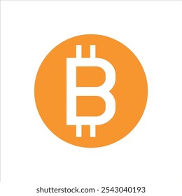 Bitcoin BTC logotipo de Vector de criptomoneda, logotipo de Tecnología de cadena de bloques, signo de icono de Bitcoin, logotipo de Vector de criptomoneda, símbolo negro de criptomoneda sobre fondo blanco, símbolo de criptomoneda