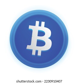Bitcoin (BTC) crypto logo isolated on white background. BTC Cryptocurrency coin token vector  svg