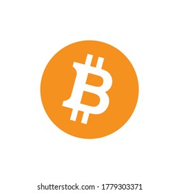 Bitcoin (BTC) Cryptocurrency symbol logo. Cryptocurrency Blockchain technology.