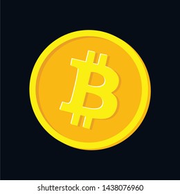 bitcoin btc on dark background