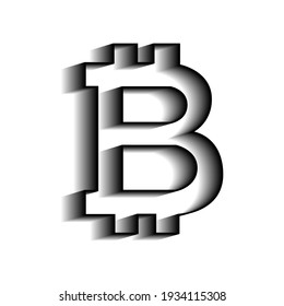 Bitcoin BTC reaches $ 100,000 for the first time. For a white background. Vector
