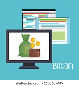 bitcoin business with desktop computer