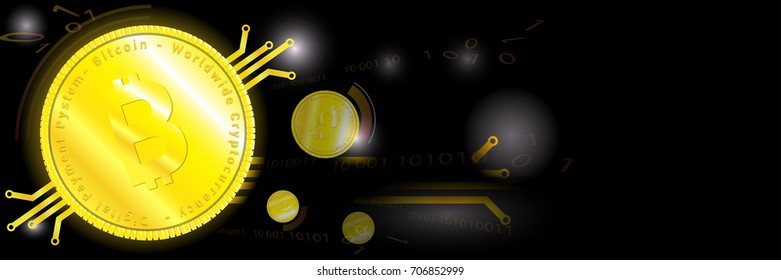 Bitcoin for business idea concept vector