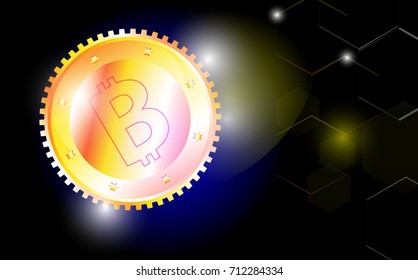 Bitcoin for business idea concept vector