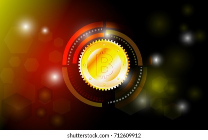Bitcoin for business idea concept vector