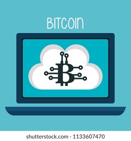 bitcoin business with laptop computer