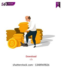 bitcoin business vector.illustration