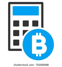 Bitcoin Calculator flat vector icon for application and web design.