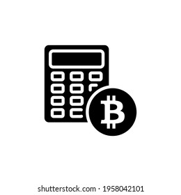 Bitcoin Calculator icon in vector. Logotype