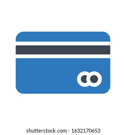 bitcoin card  vector glyph color icon 