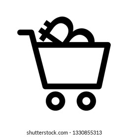 Bitcoin in cart Icon