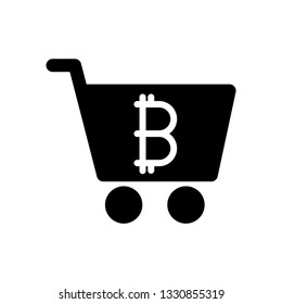 Bitcoin in cart Icon