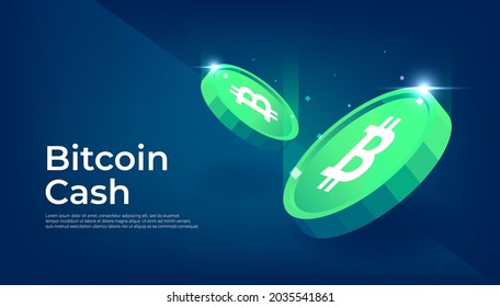 Bitcoin Cash BCH crypto currency themed banner. svg