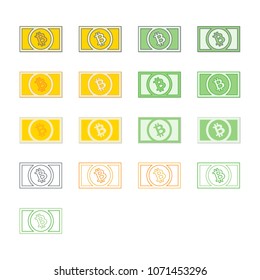 Bitcoin Cash (BCH)cartoon vector design.