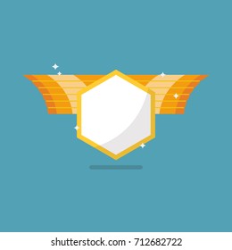 Bitcoin with cash money in flat style. Vector illustration