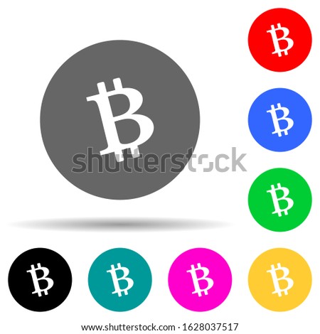 bitcoin cash multi color style icon. Simple glyph, flat vector of crepto currency icons for ui and ux, website or mobile application