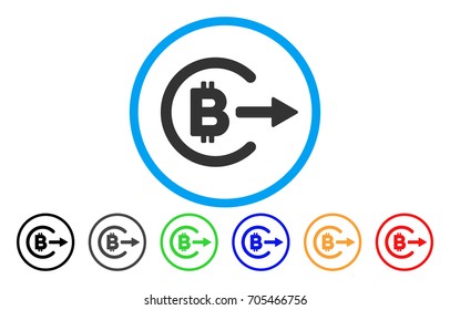 Bitcoin Cashout flat vector icon for application and web design.