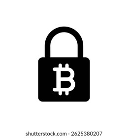 Bitcoin como bloqueio inteligente central - ícone mínimo