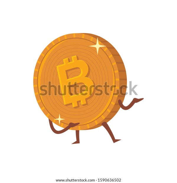 Bitcoin Character Showing Concept Illustration Stock Vector (Royalty ...