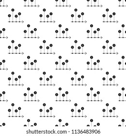 bitcoin chart icon in Pattern style on white background