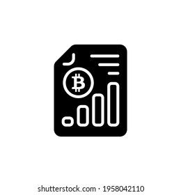 Bitcoin Chart icon in vector. Logotype