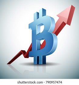 Bitcoin Chart sign illustration